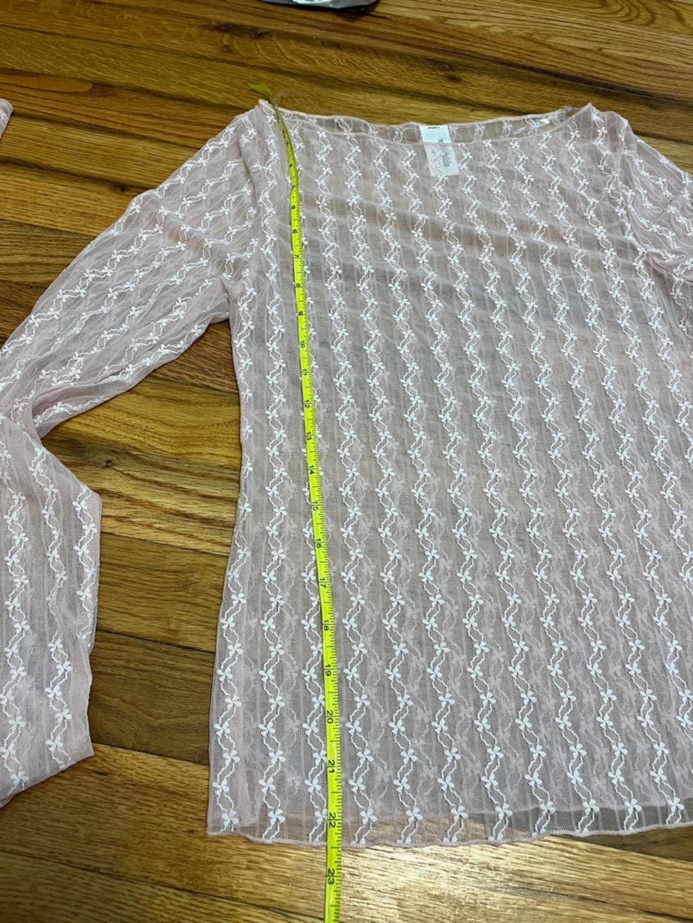 New Wild Fable Sheer Pastel Rose Pink Mesh Fairy ballerina Top Size Medium - Picture 6 of 6